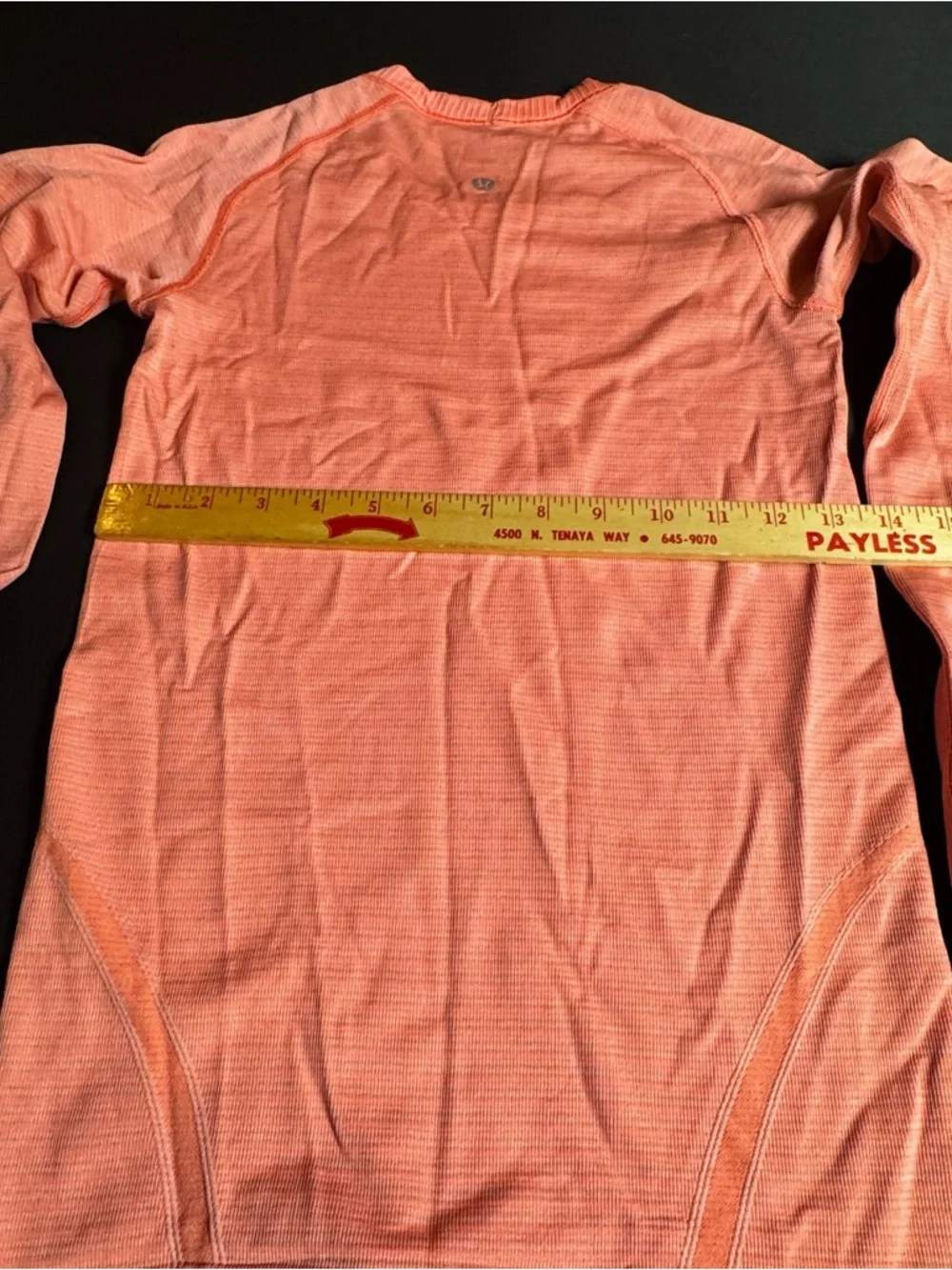 lululemon Coral Long Sleeve Seamless Performance Tee Athleisure